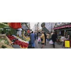  Group of People in a Street Market, Rue De Levy, Paris 