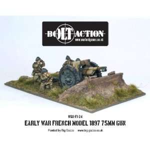  Bolt Action 28mm French Army 75mm Gun Toys & Games