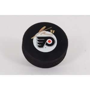   Riemsdyk Autographed Philadelphia Flyers NHL Puck: Sports & Outdoors