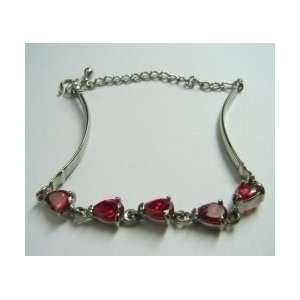  Sterling Bracelet w/ Round Clear Crystals: Everything Else