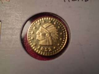 1852 California Gold Coin BEAUTIFUL BRILLANT UNCIRCULATED  