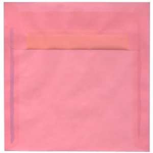 Square (8 1/2 x 8 1/2) Blush Pink Translucent Vellum Envelope 