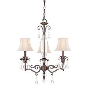 Jillian Collection 3 Light 24 Titan Gilded Mini Chandelier with 