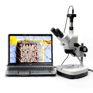 10x 80x Industrial Stereo Zoom Microscope + 10MP Camera  