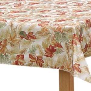  Autumn Leaves Cafe Table Cloth: Home & Kitchen