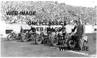 1940s HARLEY DAVIDSON INDIAN MOTORCYCLE RACING PHOTO IL  