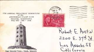 Annual Philatelic Exhibition Duluth MN 1953 cover  