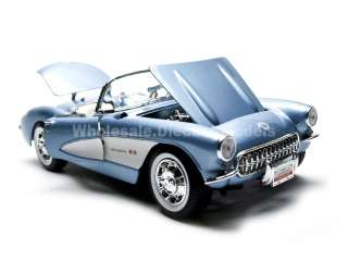 Brand new 1:18 scale diecast car model of 1957 Chevrolet Corvette Die 