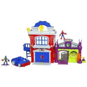   Crime Fighter Headquarter With Spider Man Green Goblin: Toys & Games