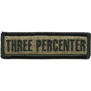  Three Percenter Tactical Morale Patch   Coyote Tan 