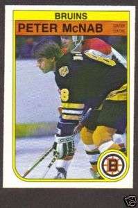 1982 83 OPC Hockey Peter McNab #16 Boston Bruins NM/MT  