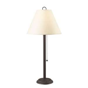  Craftsman Table Lamp Black Rust White Shade