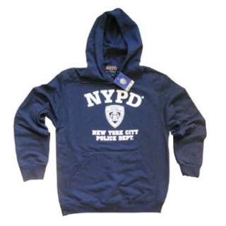   Licensed New York Police Department Hooded Sweatshirt, Navy: Clothing