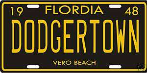   Dodgers Dodgertown Florida vintage nostalgic replica License plate