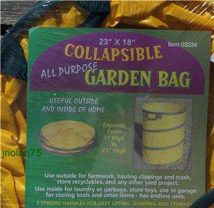 Collapsible Self Standing All Purpose Yard Garden Bag!  