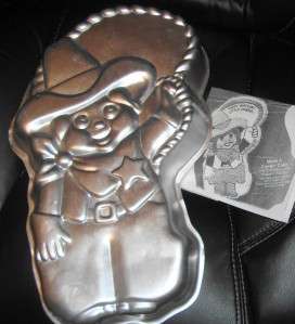 ღ♥Wilton BIG COWBOY cake pan WESTERN COWGIRL SHERIFF mold tin 