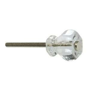  1 (25mm) small crystal knob with interchangeable brass 