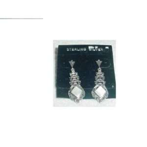   Sterling Silver Marcasite & Mother of Pearl Earrings: Everything Else