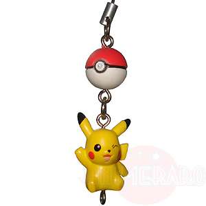 Pokemon DP Diamond Pearl 2010 Movie Strap PIKACHU Figure Charm Master 