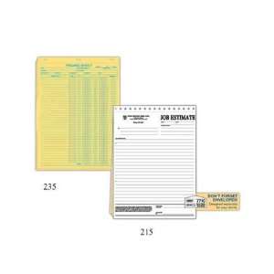  2 part form   Job estimate form with preprinted disclaimer 