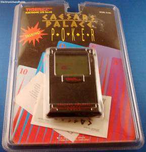 CAESARS PALACE POKER electronic handheld game by Tiger. Complete in 