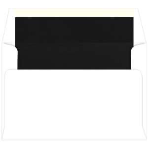  A9 Lined Envelopes   Bulk   White Black Lined (500 Pack 