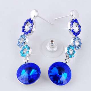 Rhinestone Alloy jewelry 1Set for bridal party blue NEW  