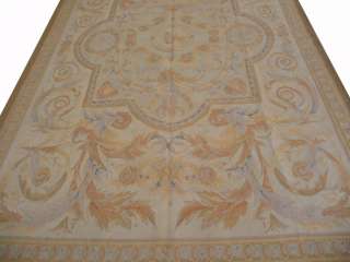 x10 Hand woven Wool French Aubusson Flat Weave Rug~Brand New~Free 