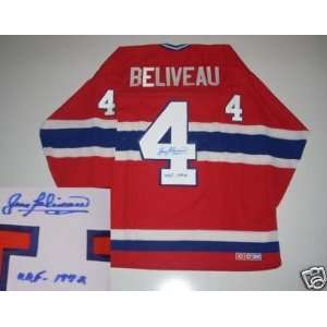  Jean Beliveau Signed Montreal Canadiens Jersey Prf Coa 