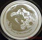 HALF OUNCE 2012 AUSTRALIAN YEAR OF THE DRAGON 999 silver coin