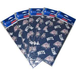   New Jersey Nets Team Logo Gift Wrap   5 Pack: Office Products