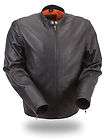 Mens Leather Lightweight Jacket HD247 for Motorcycle Ri