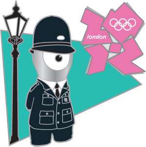 London 2012 Olympics Mascot Wenlock Police Official Commemorative Pin 