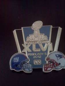 2012 Super Bowl 46 XLVI Giants vs Patriots pin superbowl  