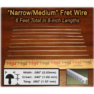  Banjo/Dulcimer Fret Wire   Narrow/Medium Nickel Silver 