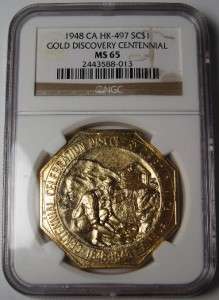 1948 California Gold Discovery Centennial HK 497 So Called Dollar NGC 