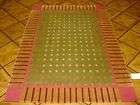 CHAINSTITCH INDIA WOOL RUG PALE FLORALS PINK/GREEN 6x9  
