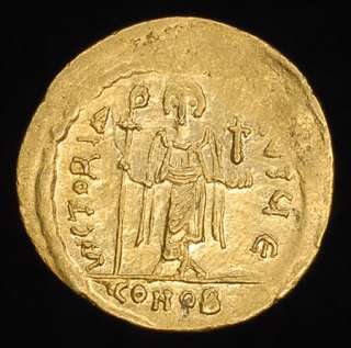 stunning, solid gold Ancient Byzantine solidus of the Emperor Phocas 