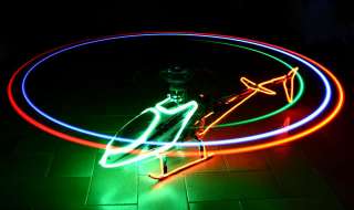 2x 1.5m Neon EL Wire Kit 3 cell for Trex 450 550 600 700 Glowing Night 
