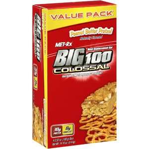  Met Rx Big 100 Colossal Peanut Butter Pretzel, 3.52 oz Bars 