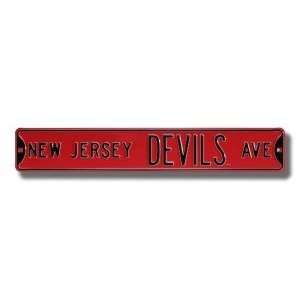  New Jersey Devils Avenue Sign: Sports & Outdoors