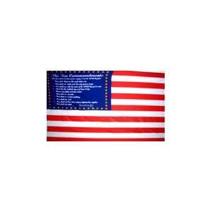  NEOPlex 3 x 5 USA Ten Commandments Flag: Office Products