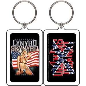  Lynyrd Skynyrd ~ Lynyrd Skynyrd L. Keychain Girl w/ Flag 