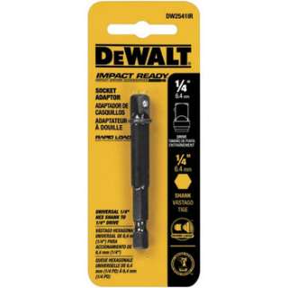 DeWALT 1/4 Hex Shank to 1/4 Socket Adapter DW2541IR  