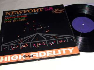   WASHINGTON TERRY GIBBS Newport 58 Mercury Emarcy Jazz LP Wynton Kelly