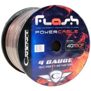    black 4 Gauge 150 Foot Black Amp Power Wire Spool: Car Electronics