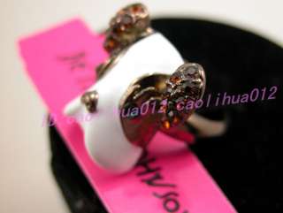 Betsey Johnson Dog charms Ring #261  