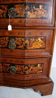 Antique Italian 17/18th C ivory inlaid chest # as/3747  