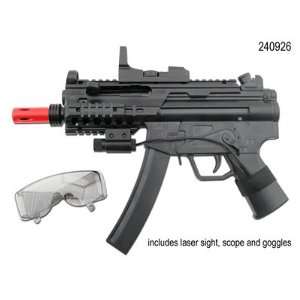  MP5 A7D AIRSOFT RIFLE W/ LASER/SCOPE/GOGGLES: Sports 
