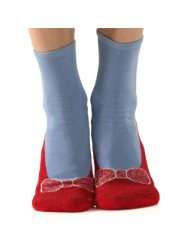 Foot Traffic Non skid Red Ruby Slippers Slipper Socks